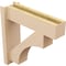 Ekena Millwork 8-in W x 48-in D x 48-in H Westlake Block Rough Cedar Woodgrain TimberThane Outlooker, Primed Tan OUTUR080X48X48WTL44RCPR - alternate 5